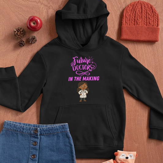 Future Doctor in the Making – Girls’ Inspirational Hoodie