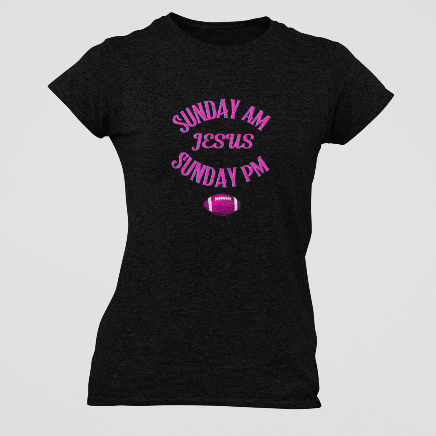 Sunday AM Jesus - Sunday PM Football – Faith & Fandom T-Shirt