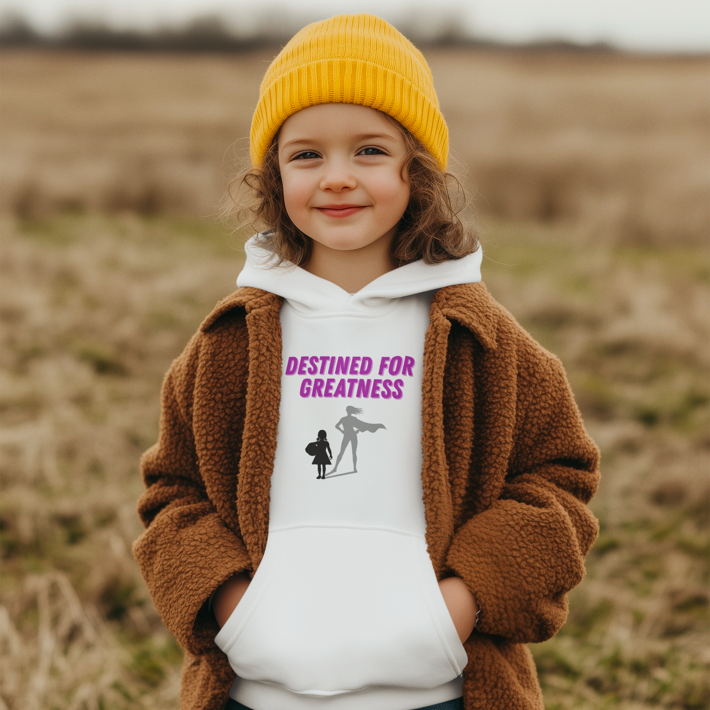 “Destined For Greatness” - Girls' Inspirational Hoodie
