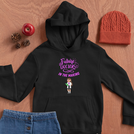 Future Doctor in the Making – Girls’ Inspirational Hoodie
