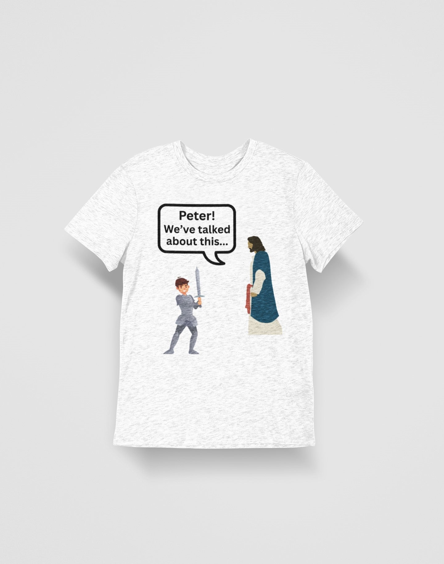 Jesus and Peter – Funny Christian T-Shirt for Adults