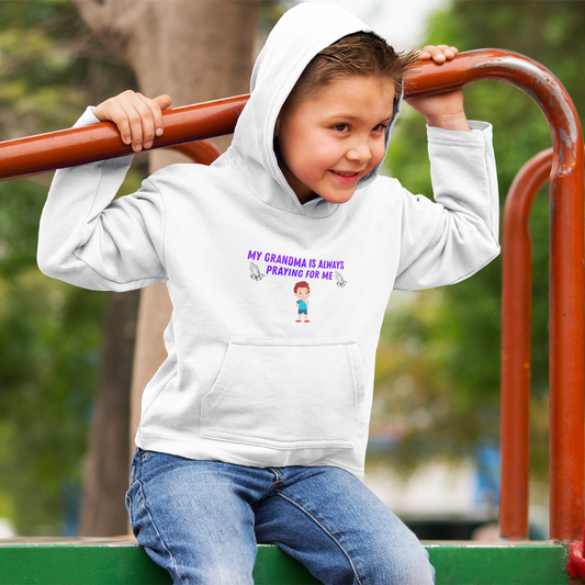 My Grandma Is Always Praying For Me – Boys’ Faith Hoodie