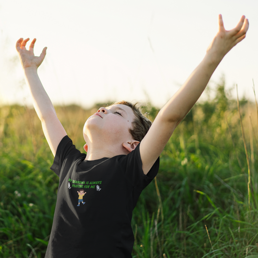 My Grandma Is Always Praying For Me – Boys’ Faith T-Shirt