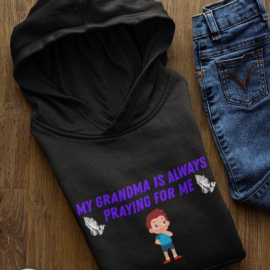 My Grandma Is Always Praying For Me – Boys’ Faith Hoodie