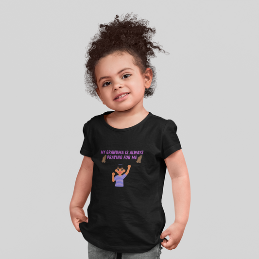 My Grandma Is Always Praying For Me – Girls’ Faith T-Shirt