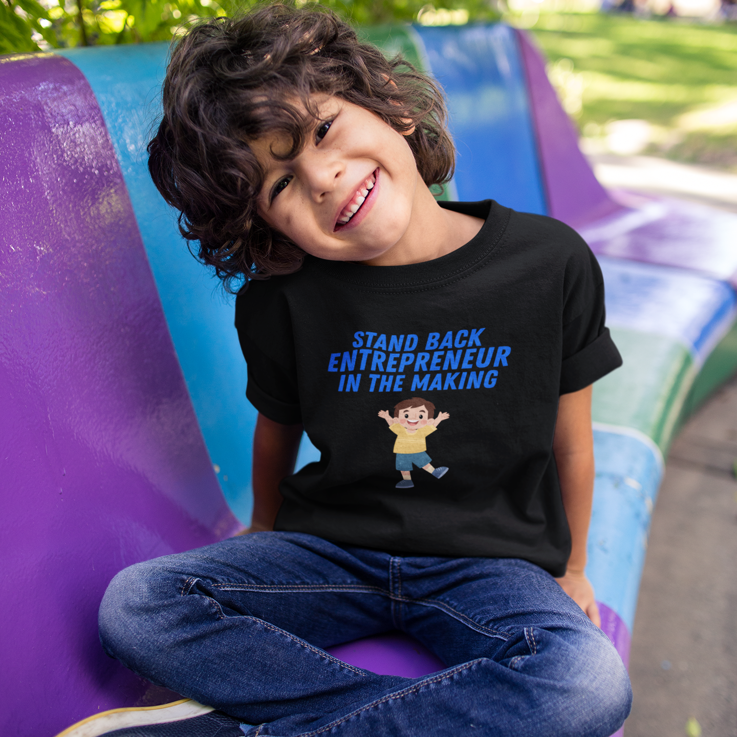 Stand Back Entrepreneur in the Making – Boys’ Inspiring T-Shirt