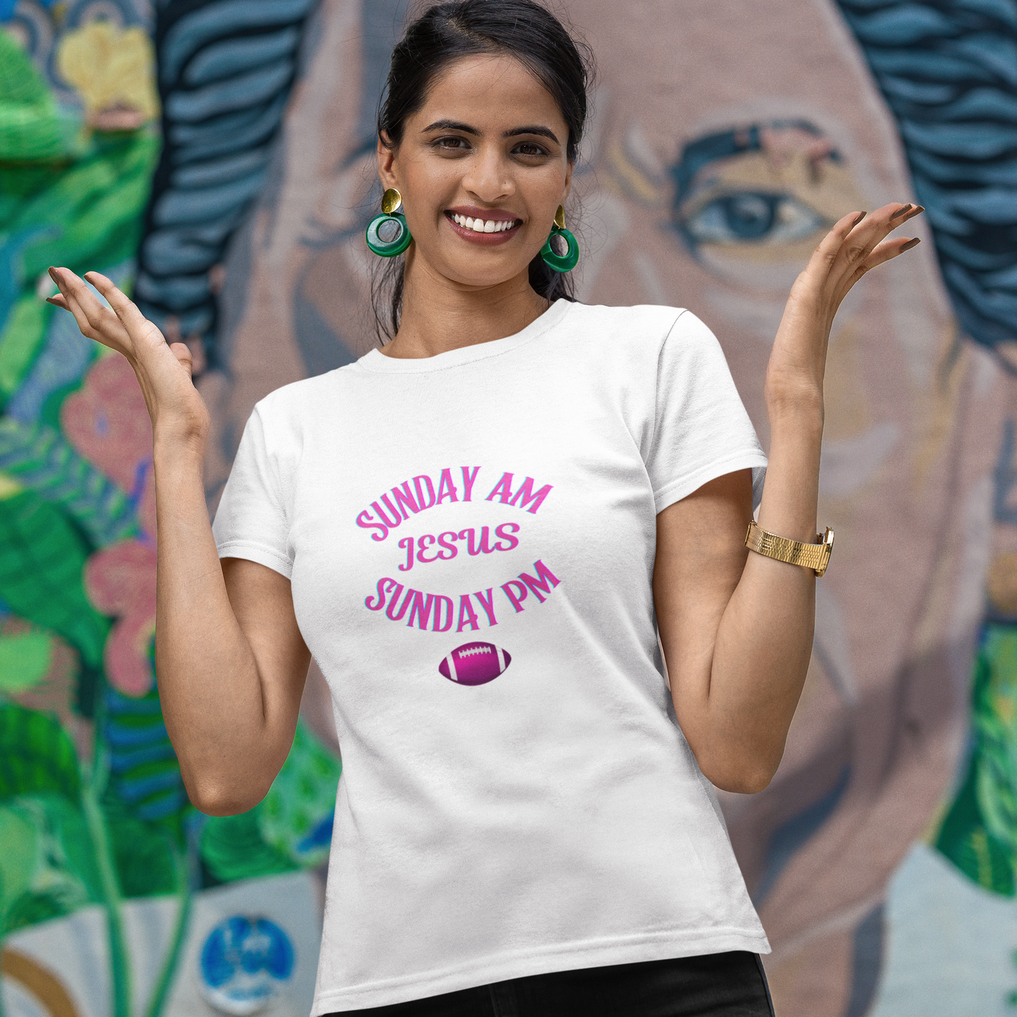 Sunday AM Jesus - Sunday PM Football – Faith & Fandom T-Shirt